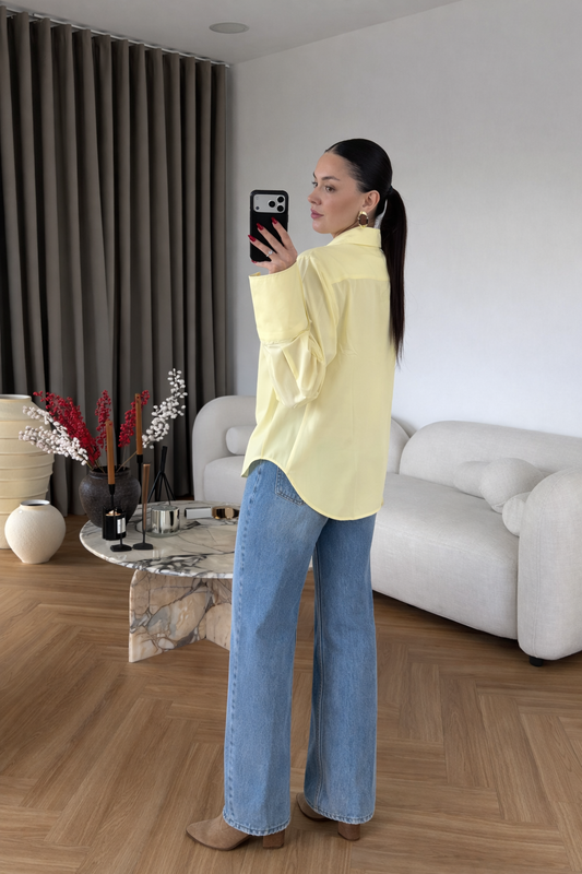 BUTTON-UP WITH PADDED SHOULDER SHIRT