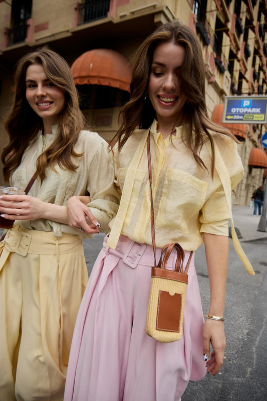 Milano Satin Touch Yellow Blouse
