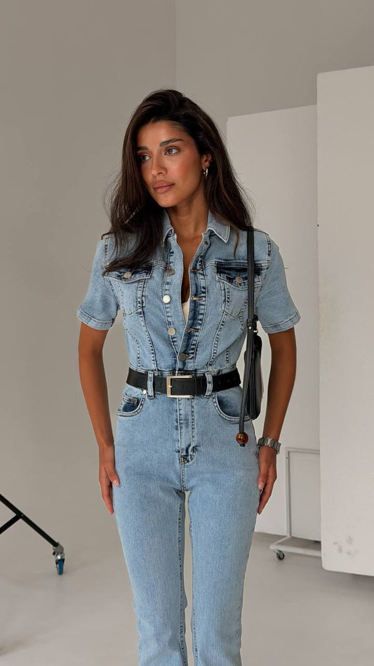 Blue Crush Denim Jumpsuit