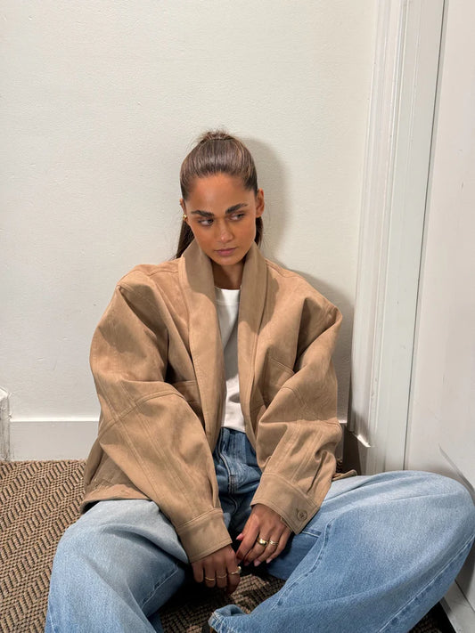 Bandera Dark Beige Bomber Jacket