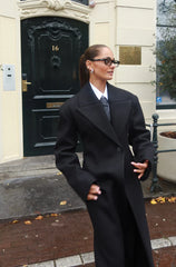 THE TAILORED WOOL BLACK COAT