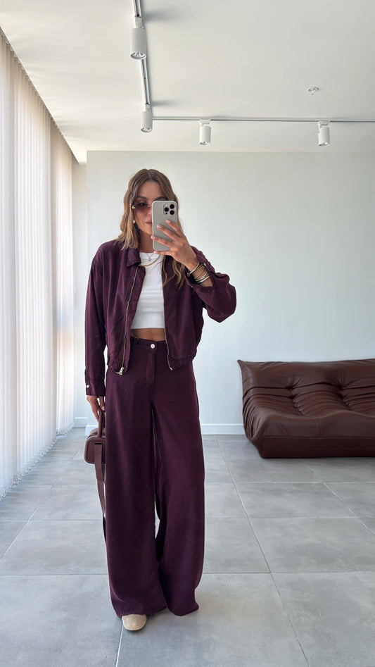Helen Waistband and Wide-Leg Flowy Set
