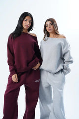 ARVERNA Off Shoulder Heather Burgundy Full Set