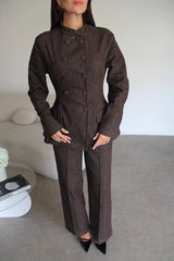 Brown Helins Denim Suit