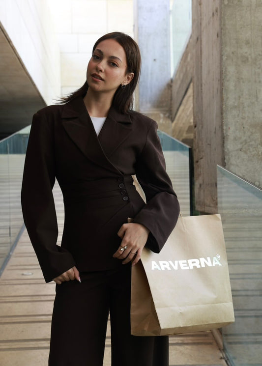 Brown 4-Button Side Suit