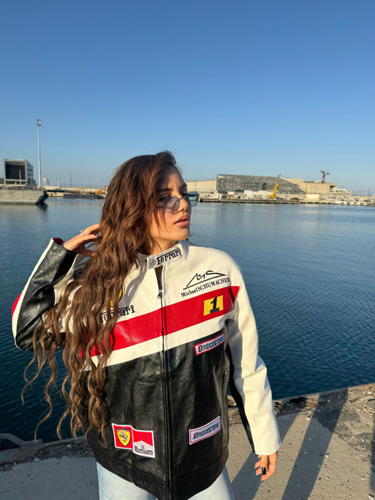 Formula Ferrari F1 Racing Leather Jacket