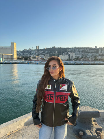 Formula Ferrari F1 Racing Leather Jacket