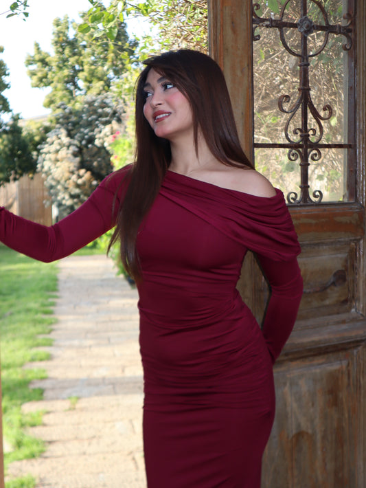 Cherry Red Eywa Long Dress
