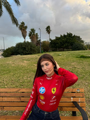 High Collar Ferrari Bodysuit