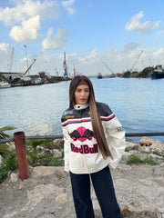 RedBull Race Pink Leather Jacket