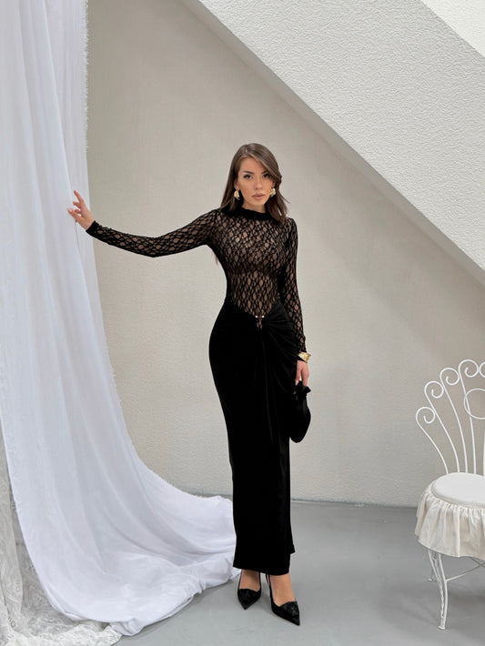 Espresso Lace Two-Piece Set