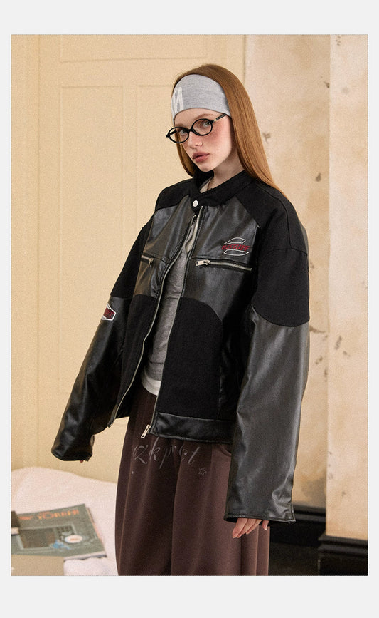 American-style high street motorcycle jacket