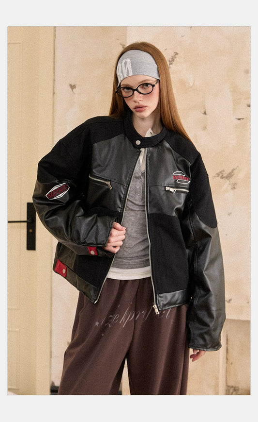 American-style high street motorcycle jacket