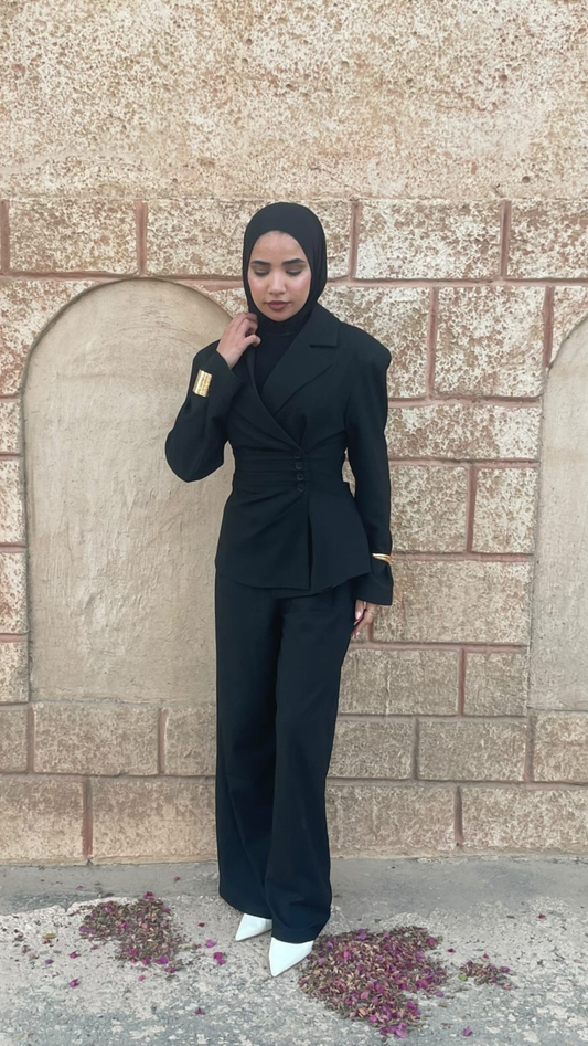 Black 4-Button Side Suit