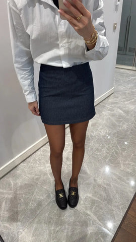 Blue Denim Mini Skirt