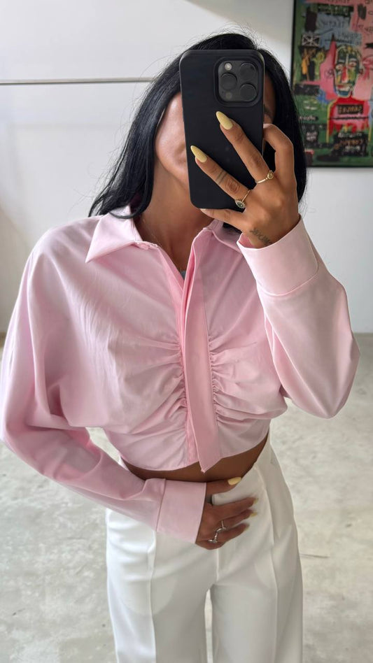 CROP PINK SHIRT