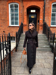 Tailored Longline Charcoal Black Coat