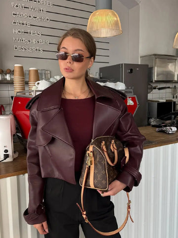 Brand Model Premium Quality Claret Red Jacket