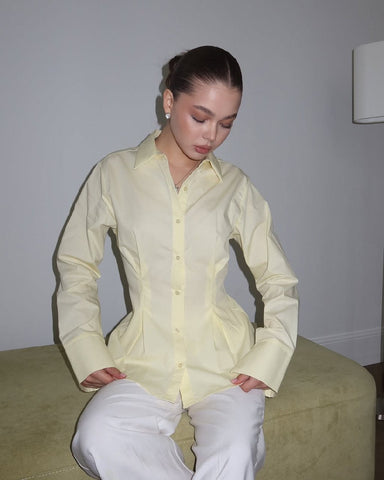 Yellow Narrow Waist Shirt