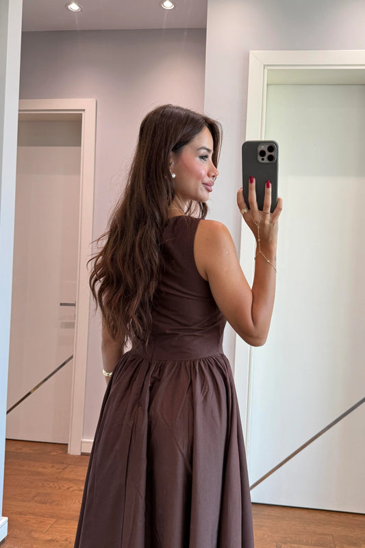 WAIST DETAILED DESIGN DRESS