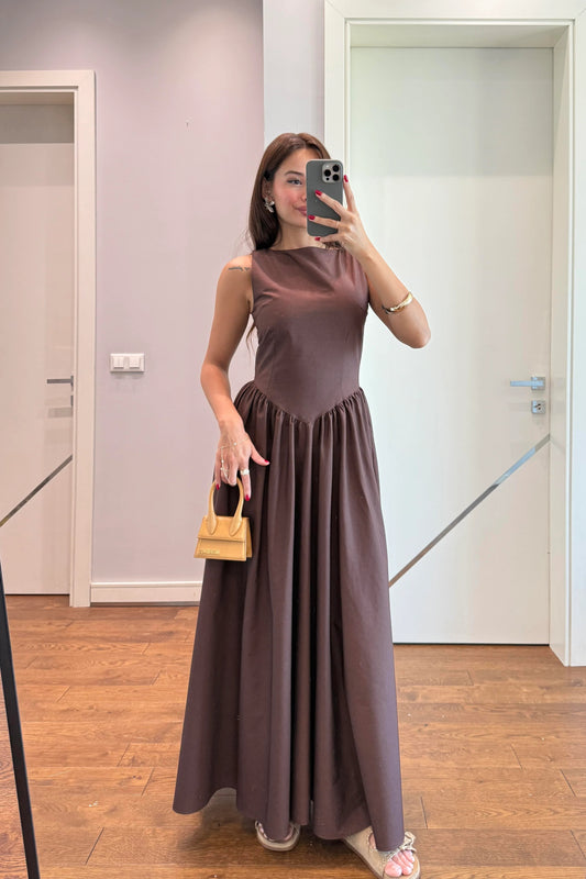 WAIST DETAILED DESIGN DRESS