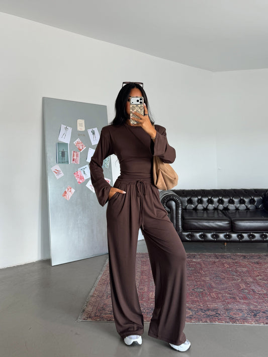 Livia Brown Soft Lounge Set