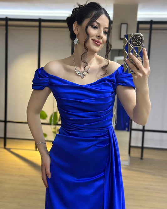 Musa Slit Detail Balloon Sleeve Evening Dress ARVERNA