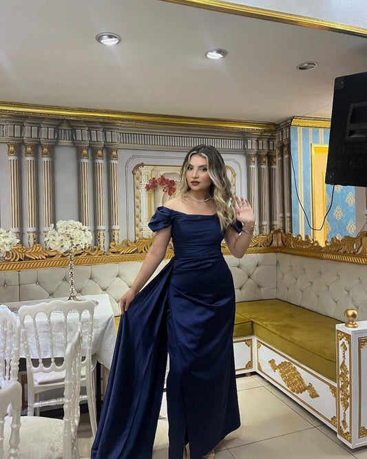 Musa Slit Detail Balloon Sleeve Evening Dress ARVERNA