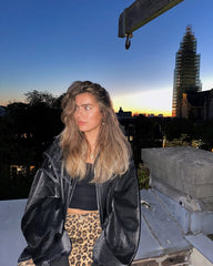 ARVERNA Oversized Contrast Black Jacket