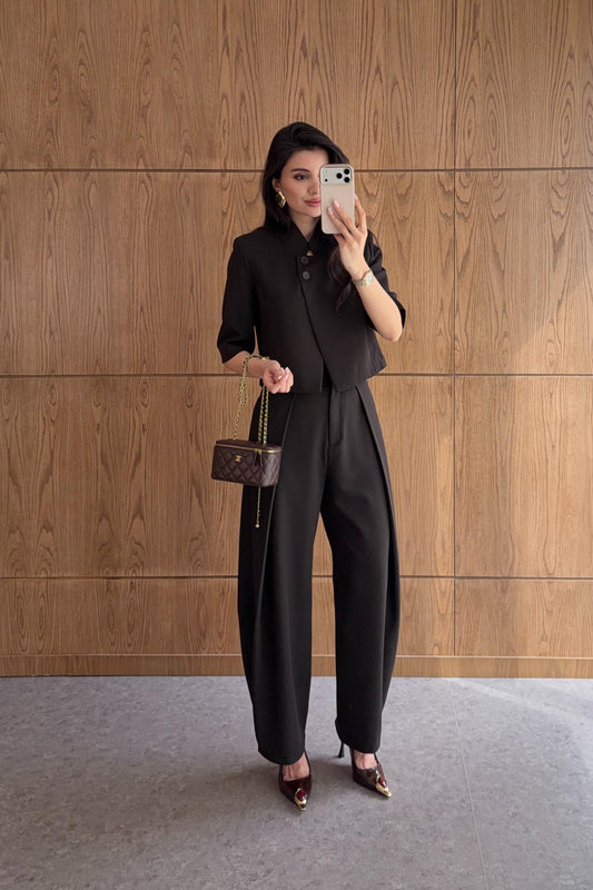 Pure Elegance Brown Two-Piece Set