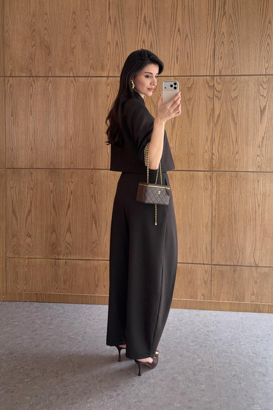 Pure Elegance Brown Two-Piece Set