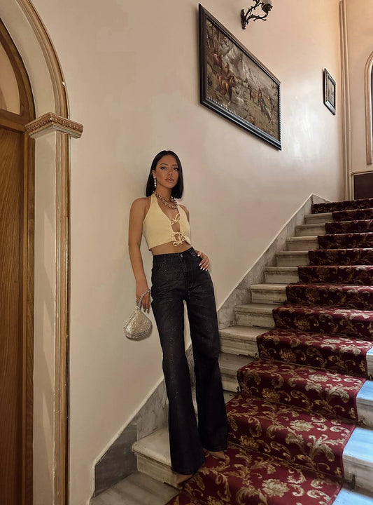 Gallogi With Silver Glitter Jeans