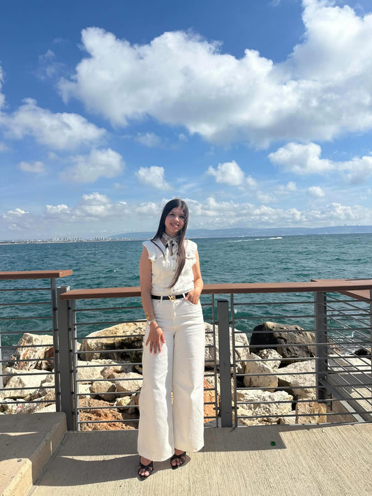 Chic Sleeveless Denim Wide-Leg Jumpsuit