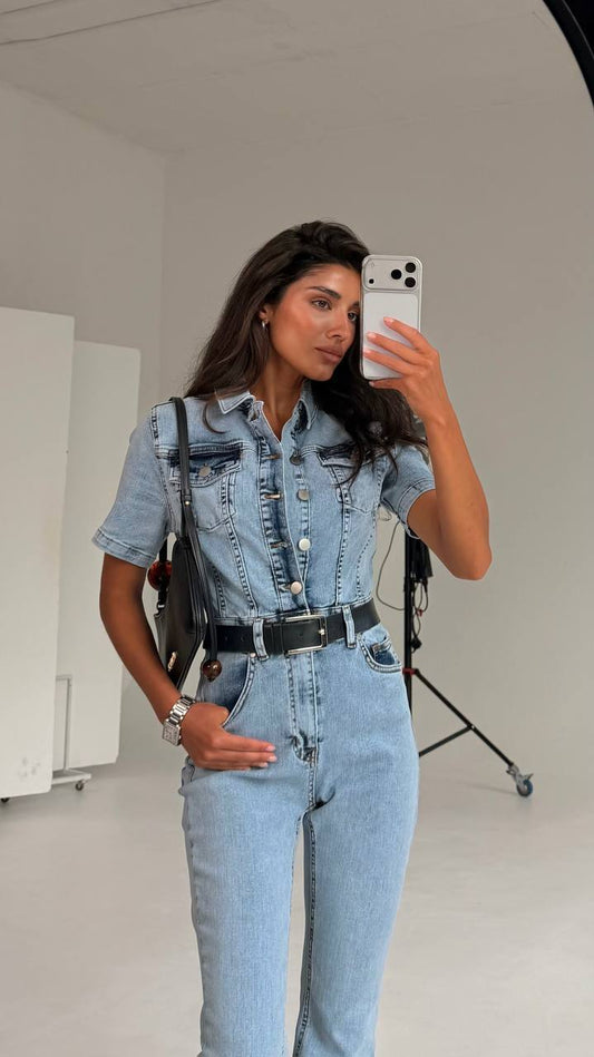 Blue Crush Denim Jumpsuit