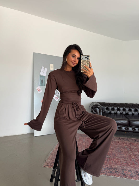 Livia Brown Soft Lounge Set
