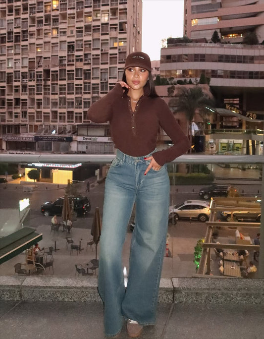 SNAP-BUTTON KNITWEAR SWEATER