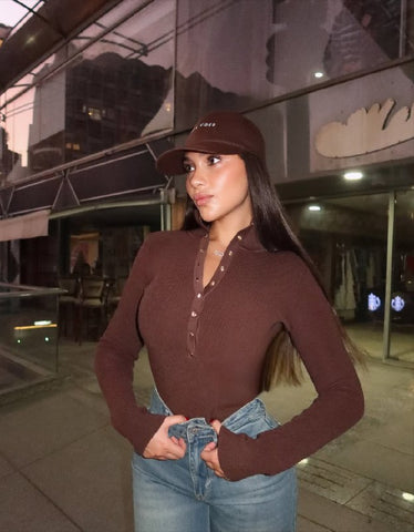 SNAP-BUTTON KNITWEAR SWEATER