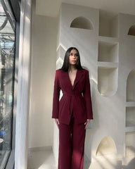 PREMIUM WAIST BELT BORDO SUIT