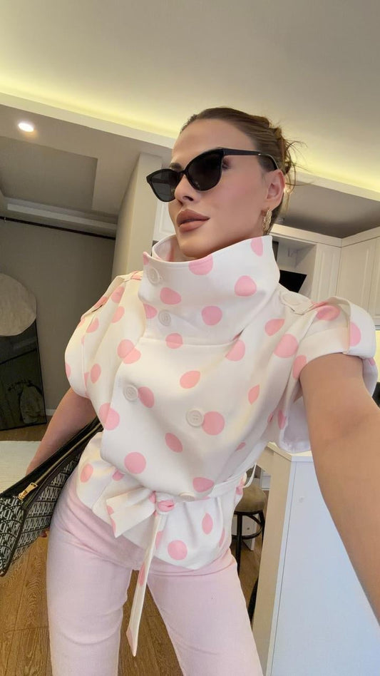 Polka Dot Tailored Jacket