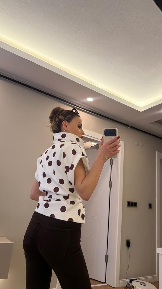 Polka Dot Tailored Jacket