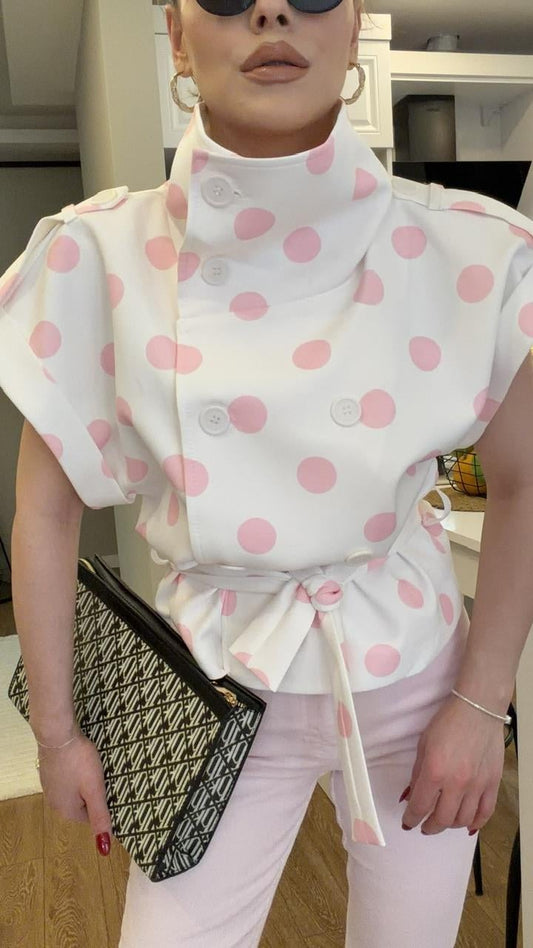 Polka Dot Tailored Jacket