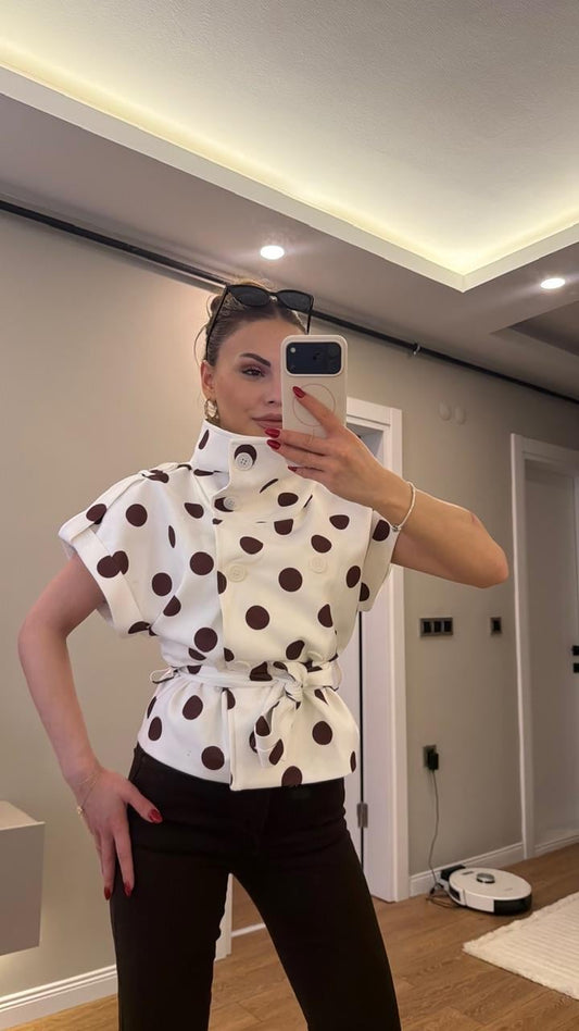 Polka Dot Tailored Jacket