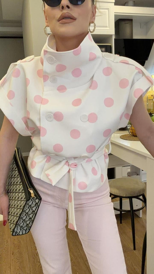 Polka Dot Tailored Jacket