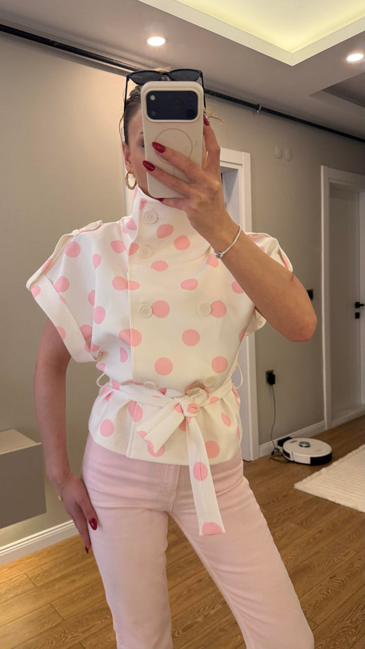 Polka Dot Tailored Jacket