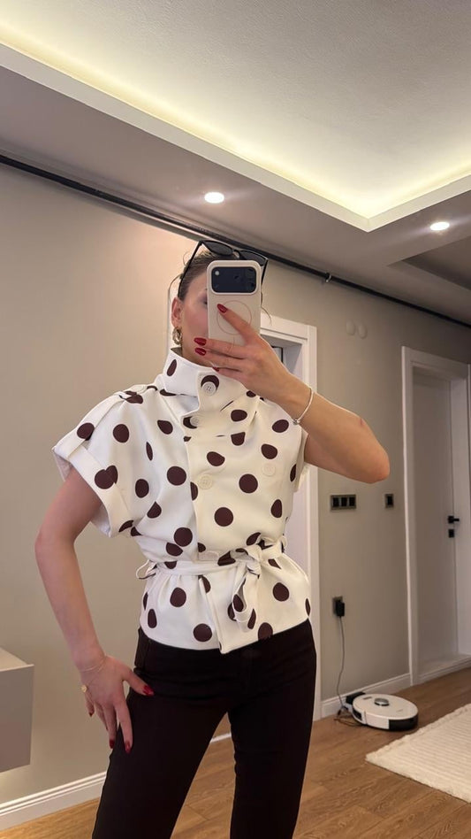 Polka Dot Tailored Jacket