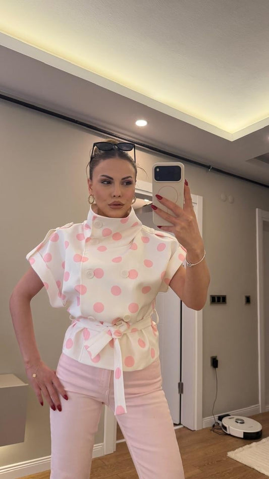 Polka Dot Tailored Jacket