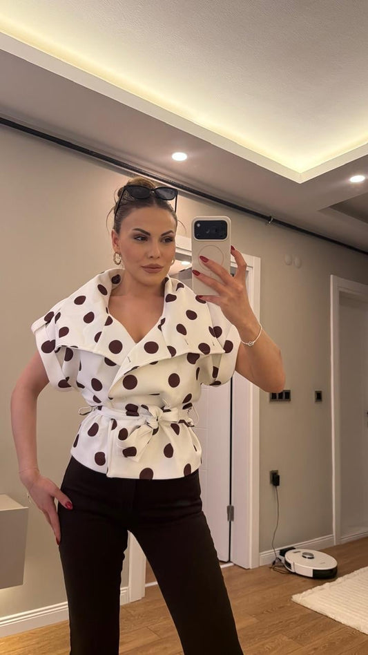 Polka Dot Tailored Jacket