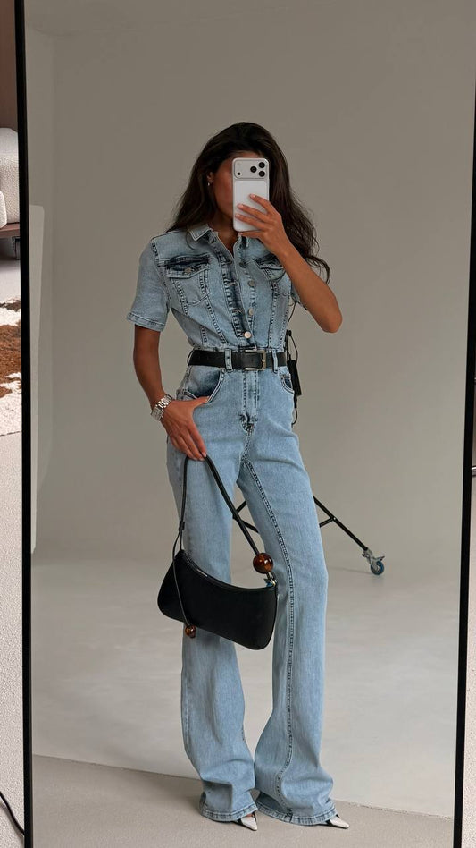 Blue Crush Denim Jumpsuit