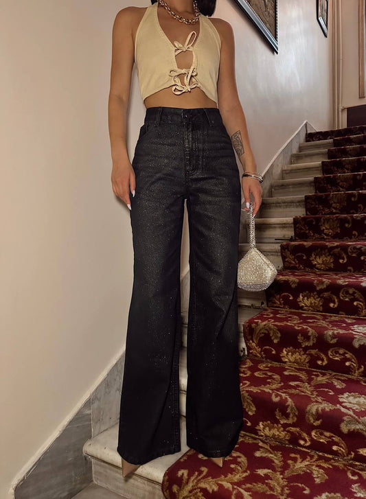 Gallogi With Silver Glitter Jeans