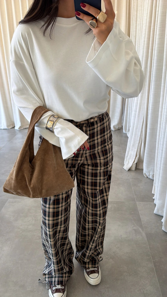Mila Ivory Relaxed Long Sleeve Top